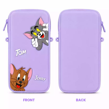 Tom and Jerry 3D Cartoon Silicone Universal Mobile Pouch upto 6.7 inch with Lanyard