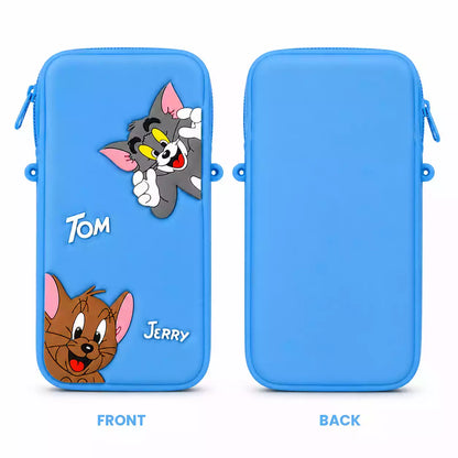 Tom and Jerry 3D Cartoon Silicone Universal Mobile Pouch upto 6.7 inch with Lanyard